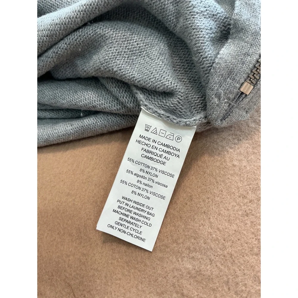 Michael Kors Sweater Womens Large Gray Excellent Side Zip High Low Knit Pullover